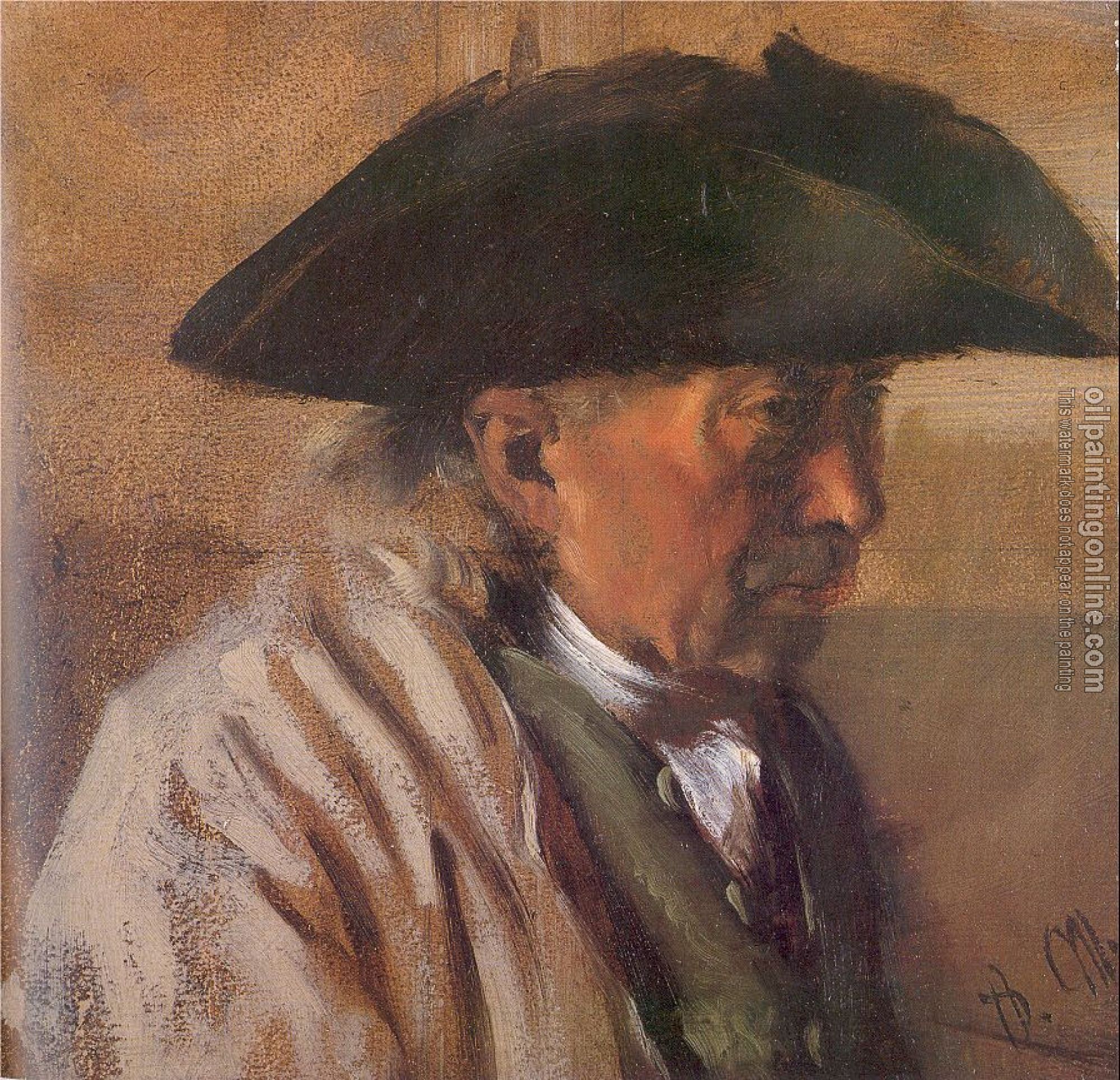 Menzel, Adolph von - Peasant with a Three-Cornered Hat